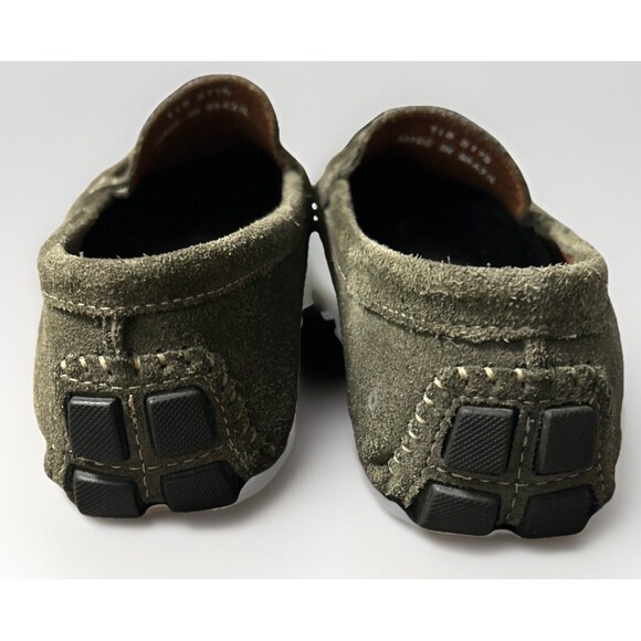 Saks Fifth Avenue Olive Suede Loafers - Picture 3 of 7